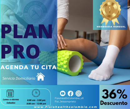 Plan pro de fisioterapia Domiciliaria (membresía x10 sesiones)