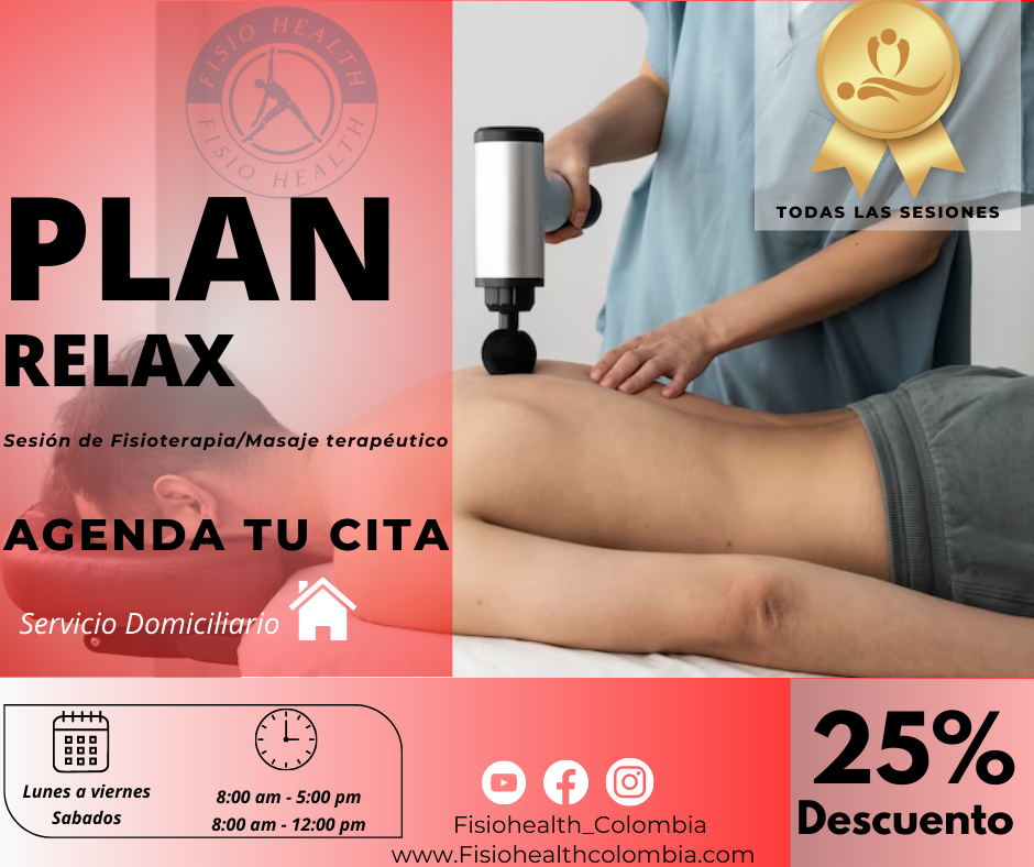 Plan Relax de Fisioterapia domiciliaria (Todas las sesiones)